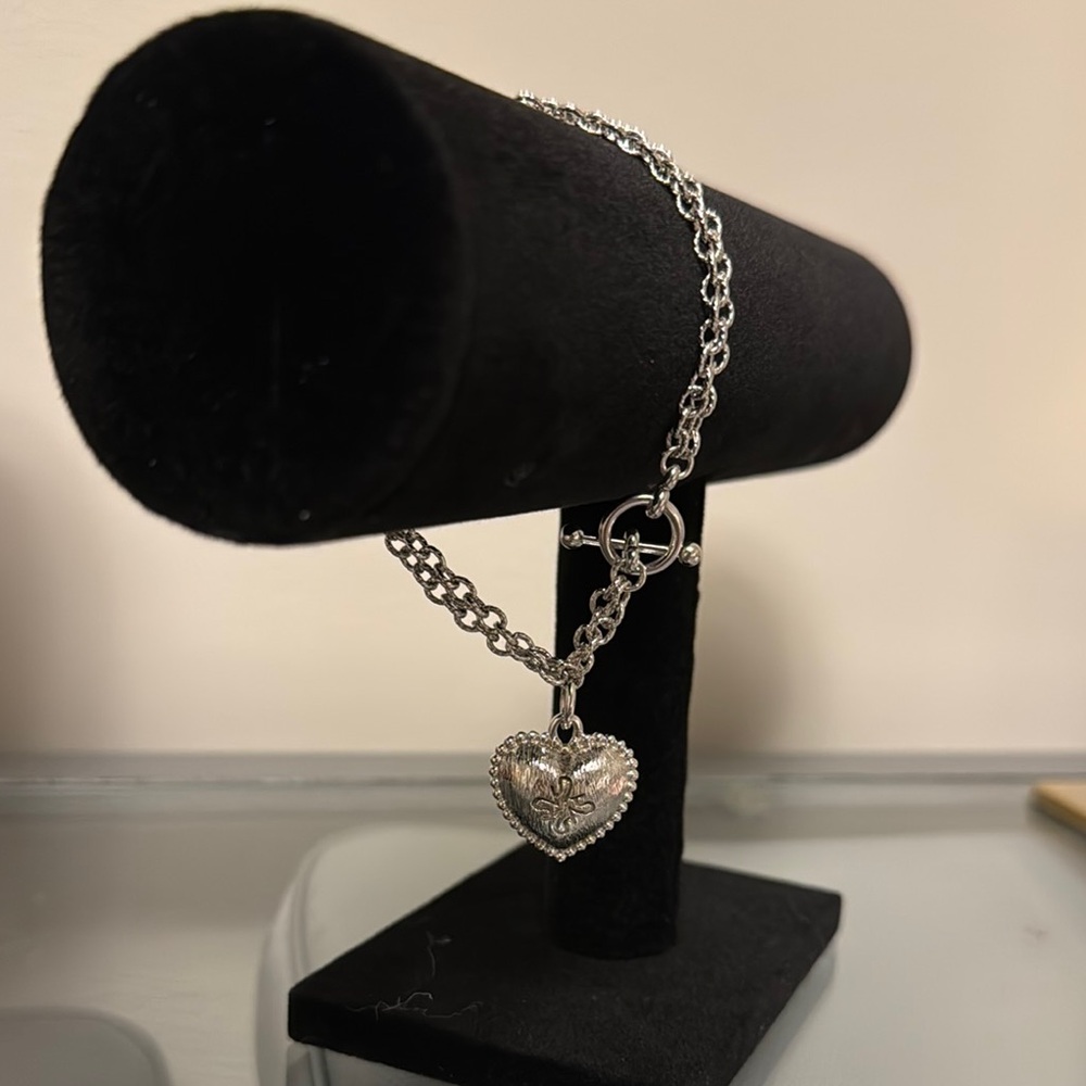 Simply Vera Vera Wang Silver Puff Heart Bracelet - Picture 2 of 4
